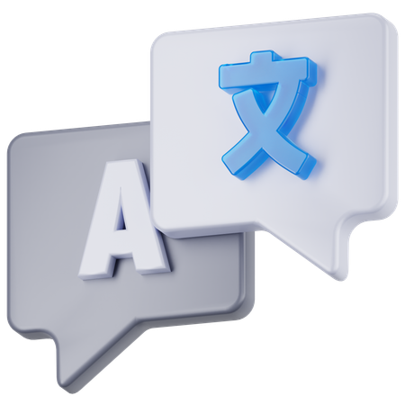 3D Language Chat Bubbles